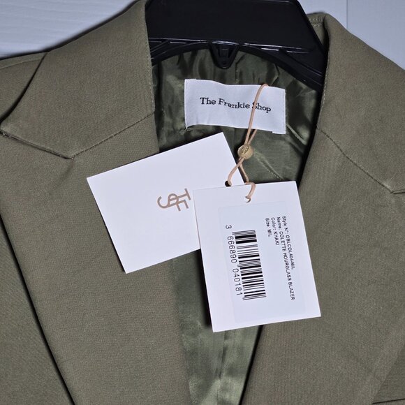 The Frankie Shop Colette Hourglass Blazer Green Size M/L - Picture 3 of 5